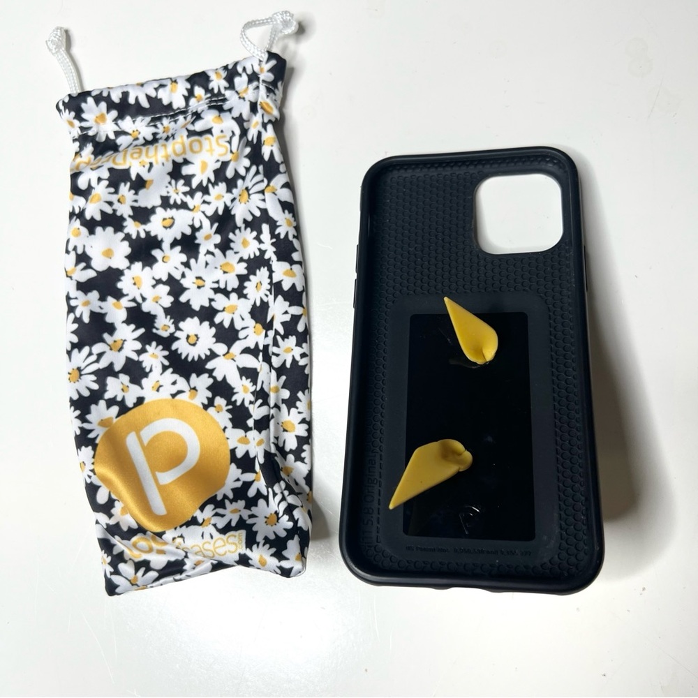 Loopy Case iPhone 11 Pro Daisy Floral Glossy Righty w Pouch Grip Case - Picture 2 of 2